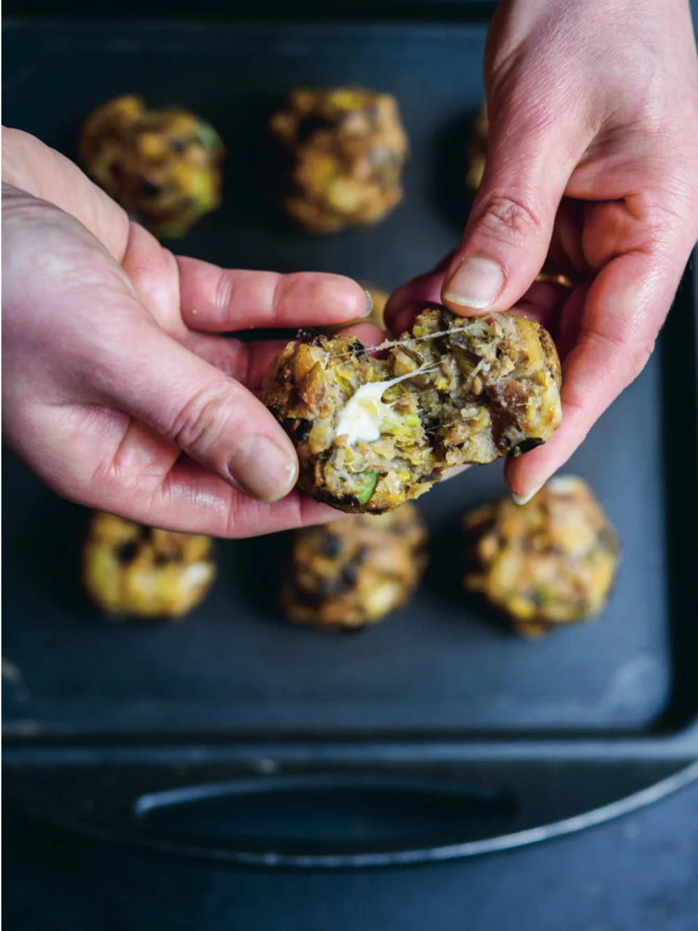 Boulettes de poireaux à la mozzarella