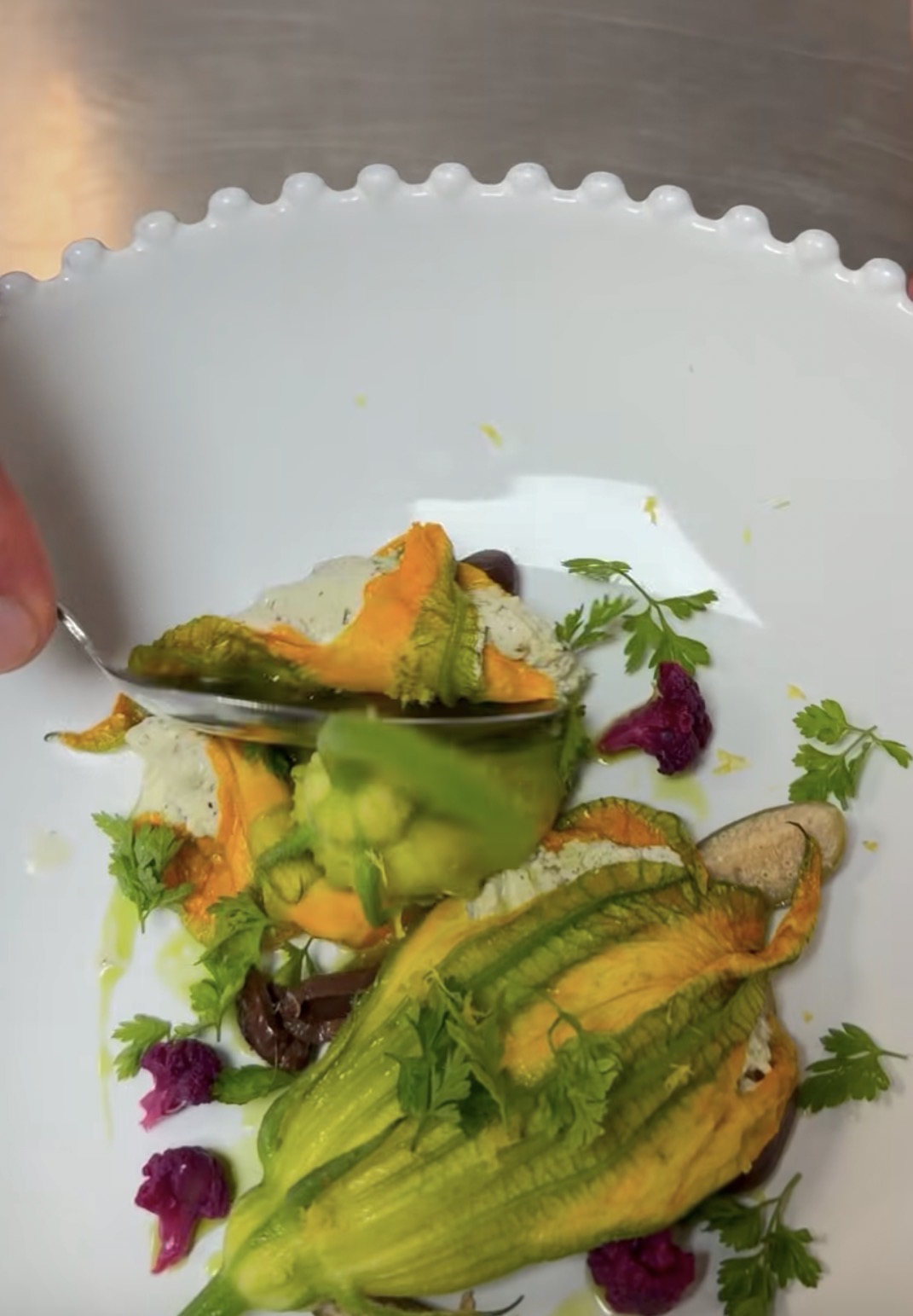 Fleurs de courgettes farcies