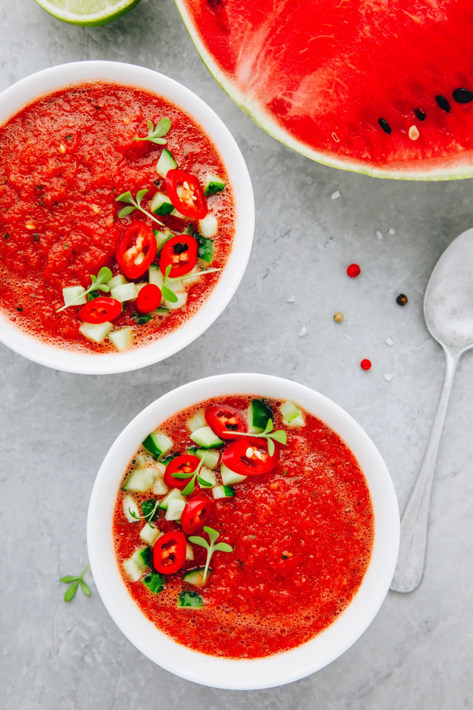 Gaspacho pastèque tomate