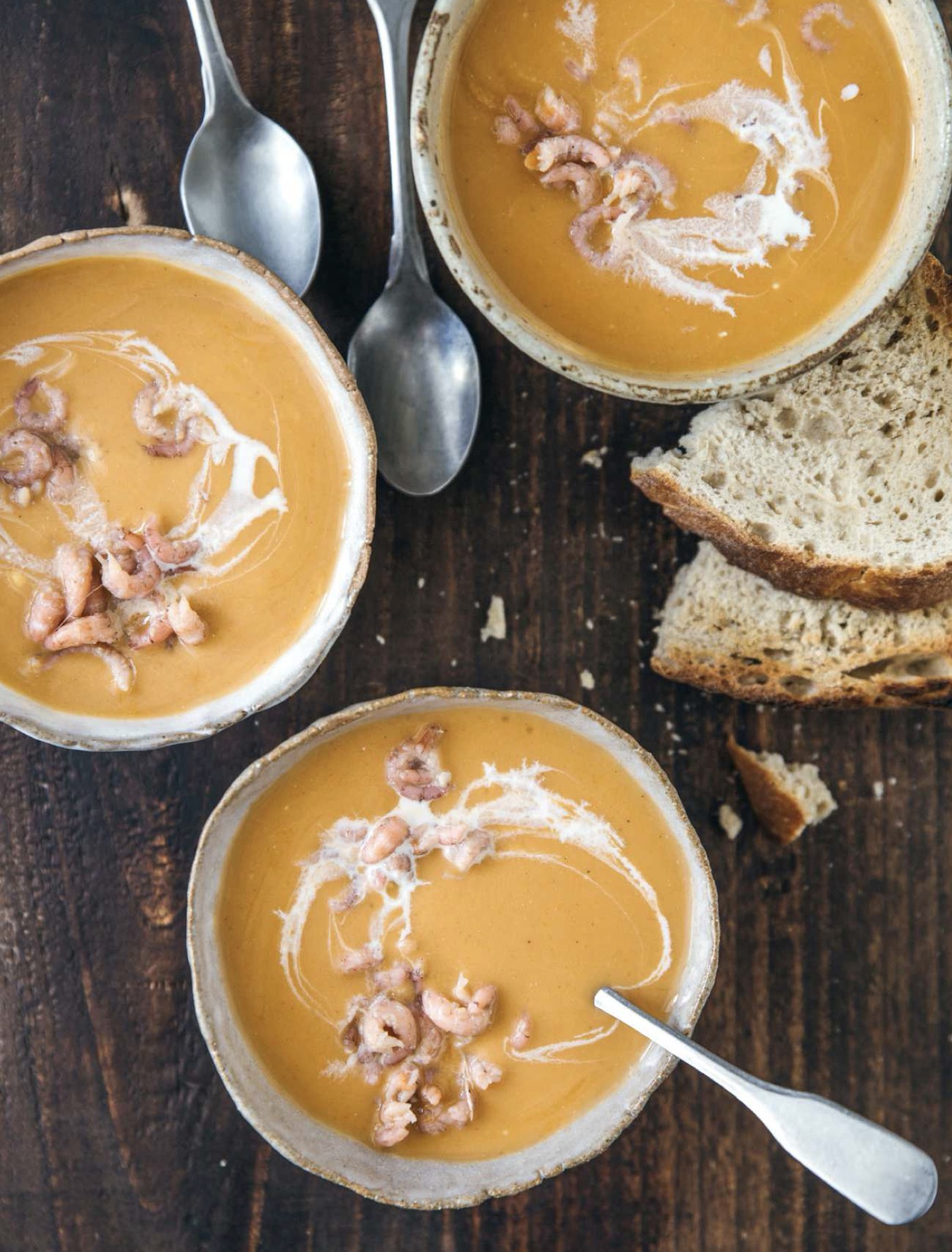 Bisque de crevettes grises