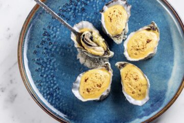 Huîtres gratinées au champagne