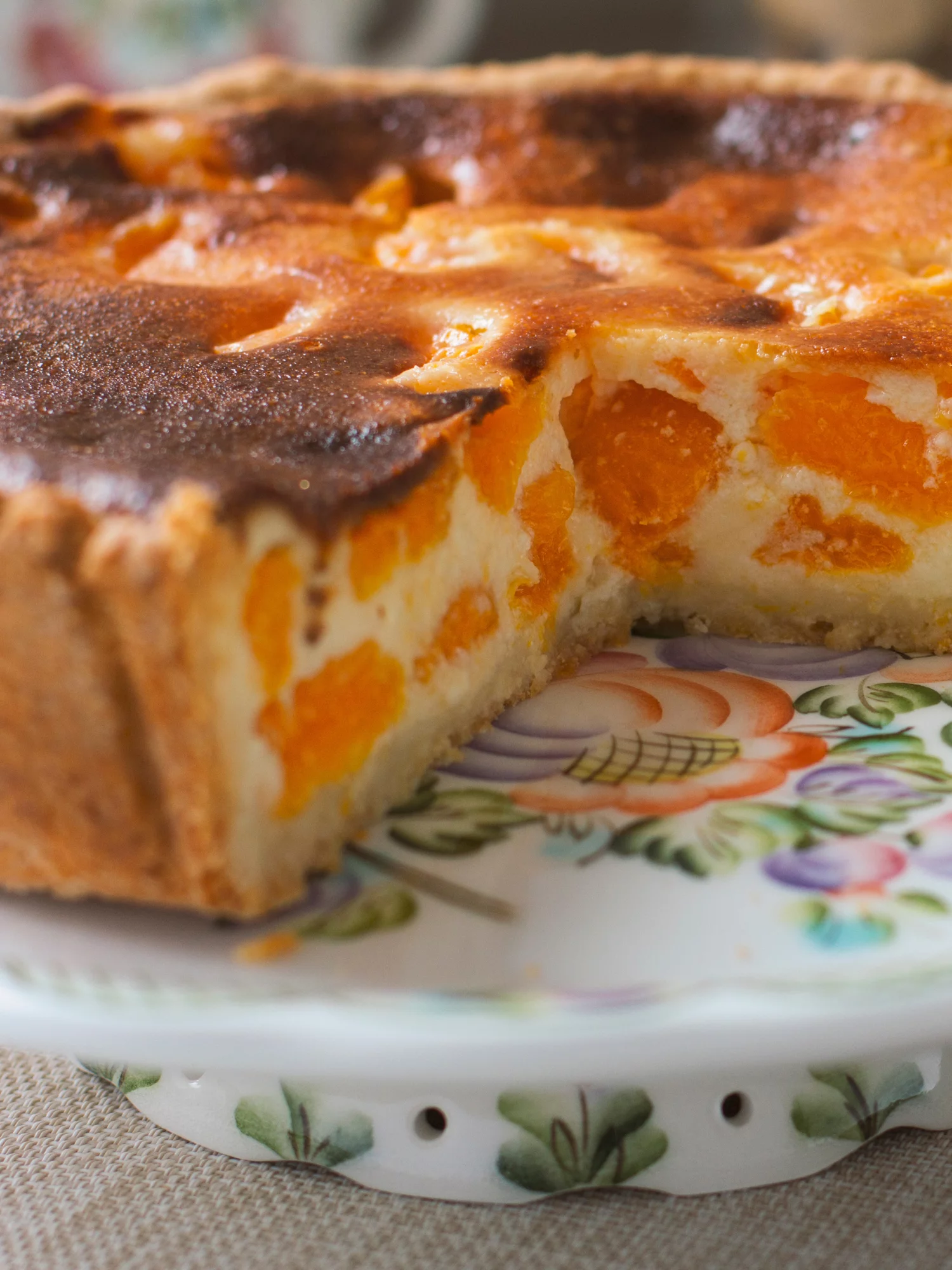 Le cheesecake basque aux mirabelles