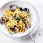 Spaghettis à la vongole et à la poutargue