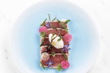 Tataki de thon, navet green meat, saveurs iodées
