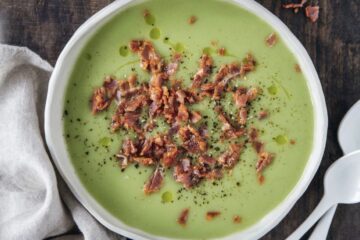 Velouté de fèves au chorizo
